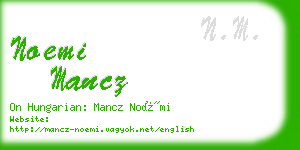 noemi mancz business card
